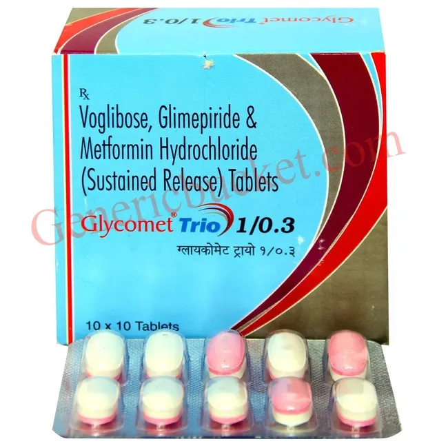 Glycomet Trio 10.3 Tablet (1)-ink Glycomet Trio 1/0.3 Tablet