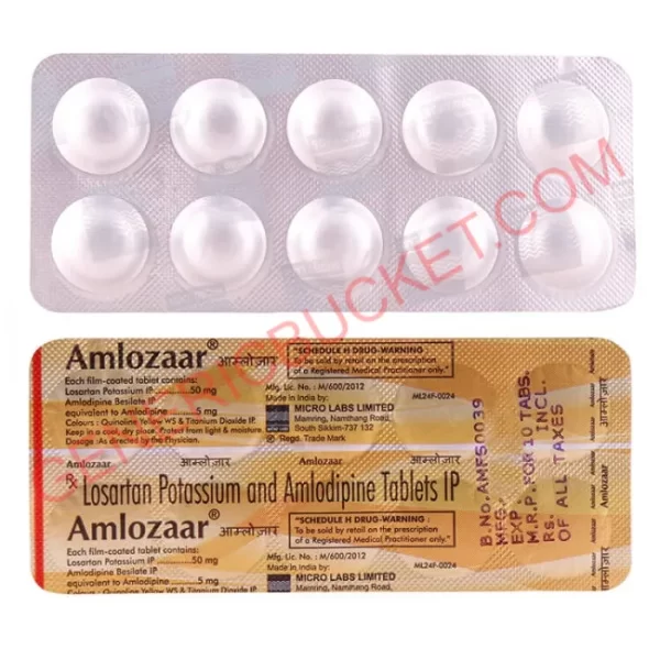 AMLOZAAR 50+5 MG TABLET 10