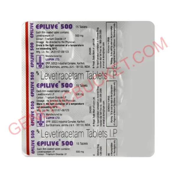 EPILIVE 500 MG TABLET 15