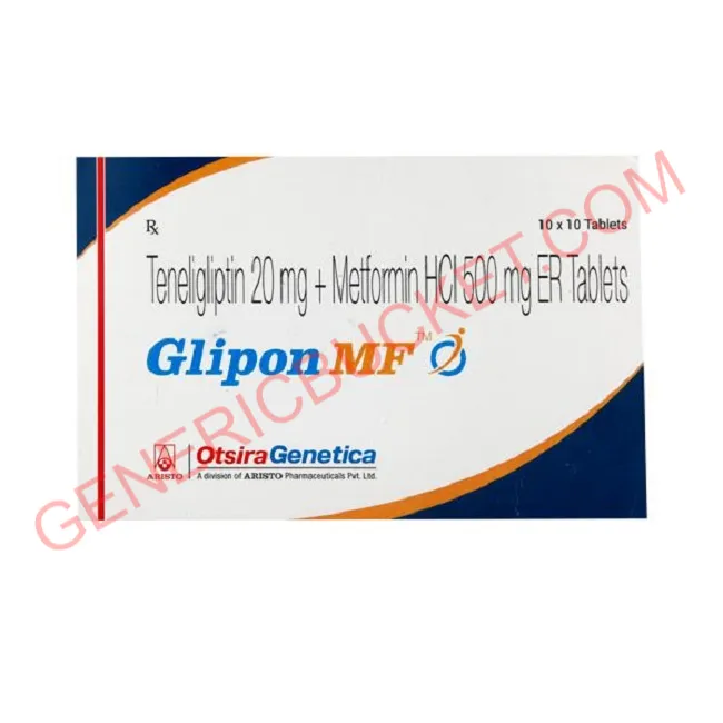 Glipon Mf 500 Tablet Metformin 500 Teneligliptin mg Genericbucket
