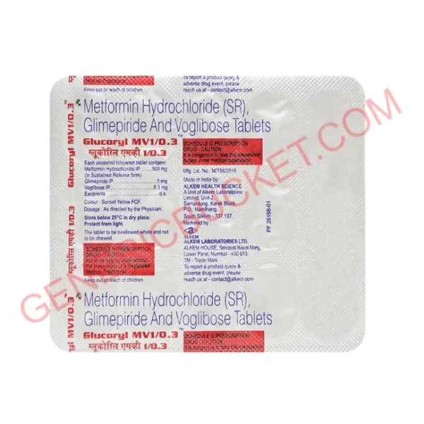 GLUCORYL MV 1_0.3 (15 TAB) 15 TAB