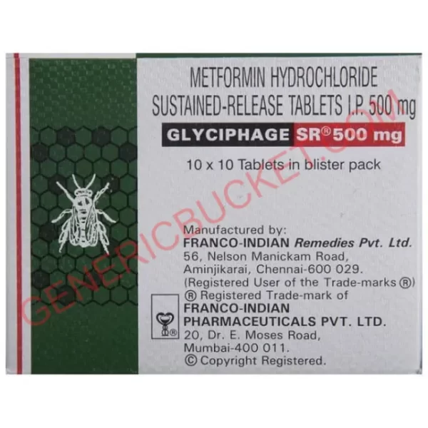 GLYCIPHAGE 500 MG TABLET SR 10.