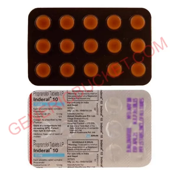 INDERAL 10 MG TABLET 15