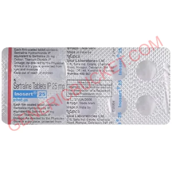 INOSERT 25 MG TABLET 10