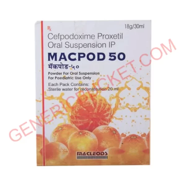 MACPOD 50 MG DRY SYRUP 30 ML