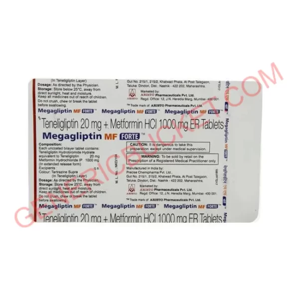 MEGAGLIPTIN MF FORTE TAB 10TAB