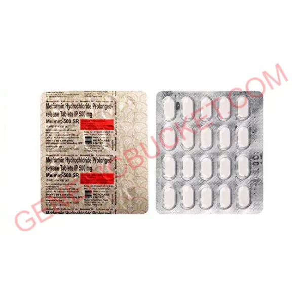 MELMET 500 MG TABLET SR 20