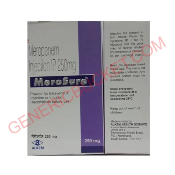 MEROSURE 250 MG INJ 1 VIAL