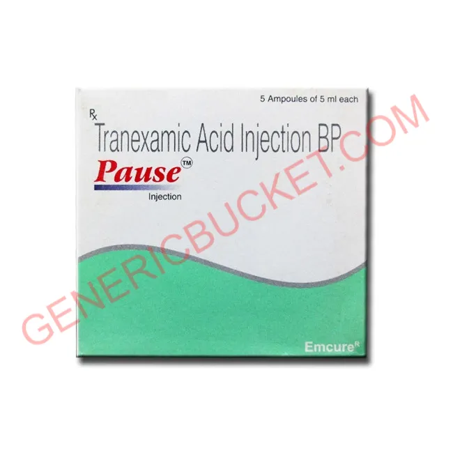Pause 500mg Injection Tranexamic Acid 500mg Genericbucket