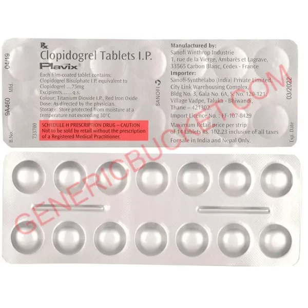 PLAVIX 75 MG TABLET 14