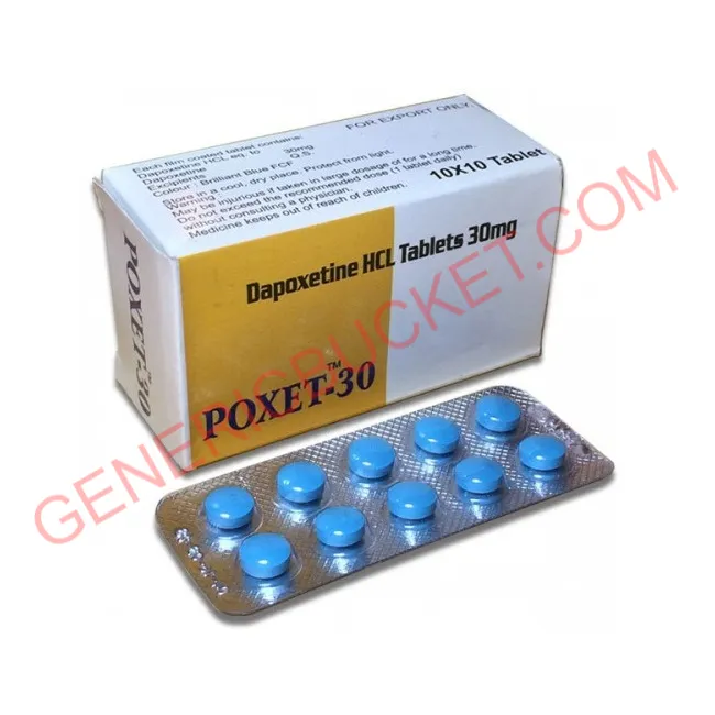 Poxet 30mg Tablet | Dapoxetine (30mg) | USA 5 TO 7 Days Delivery