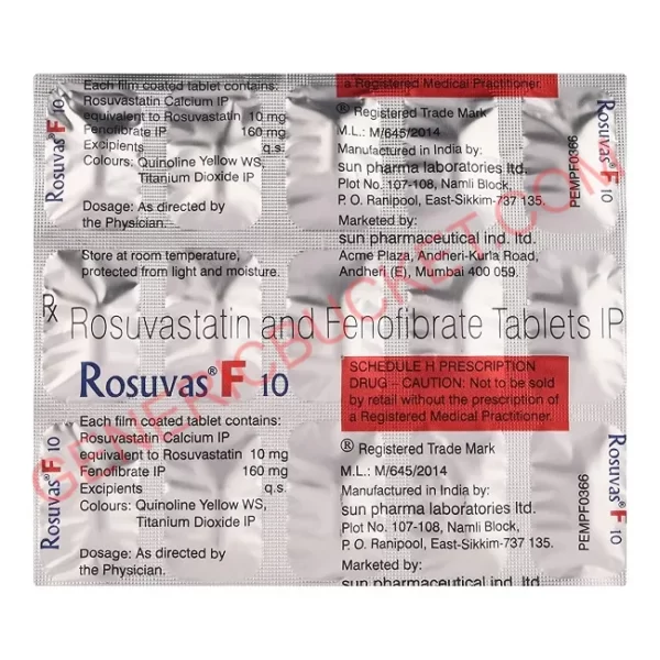 ROSUVAS F 10MG TAB