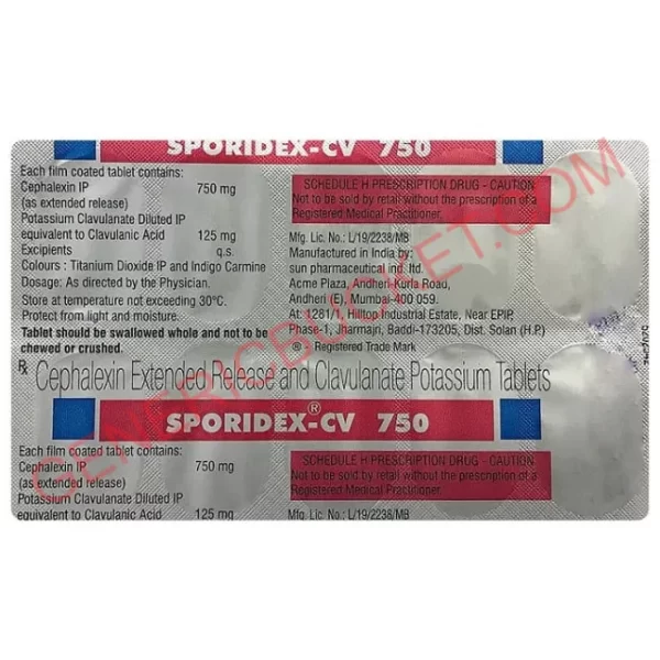 SPORIDEX CV 750 TAB