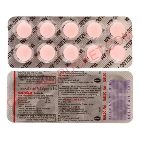 TAZLOC AM 40 5 MG TABLET 10