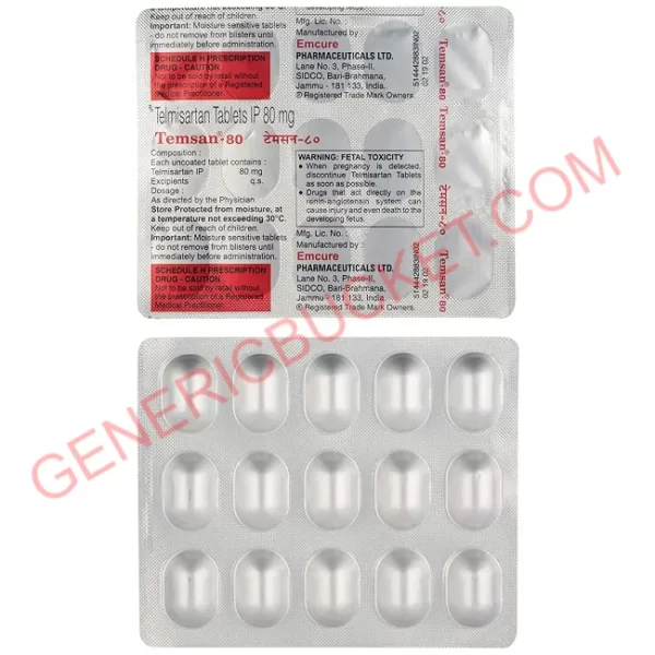 TEMSAN 80 MG TABLET 15