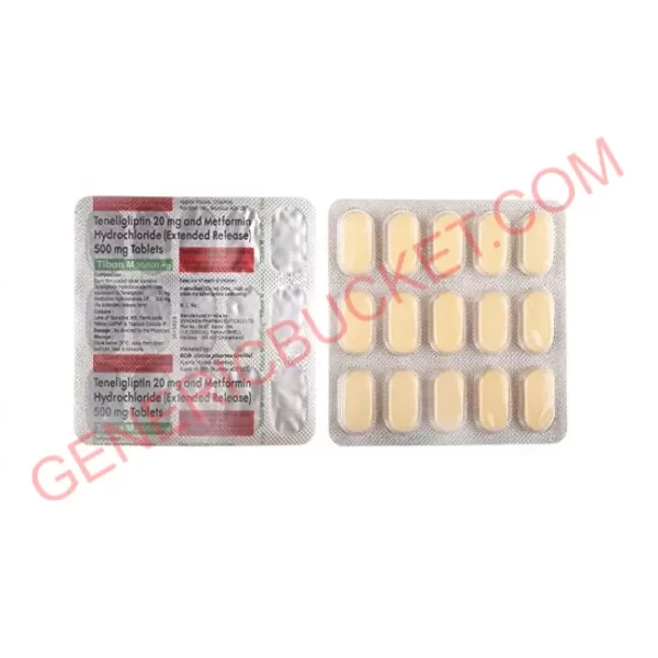 TIBAN M 20+500 MG TABLET 15