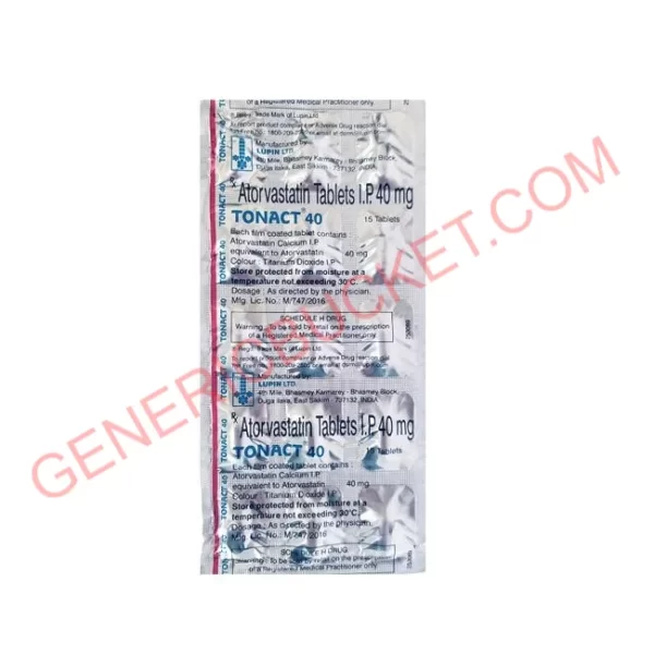 TONACT 40 MG TABLET 15