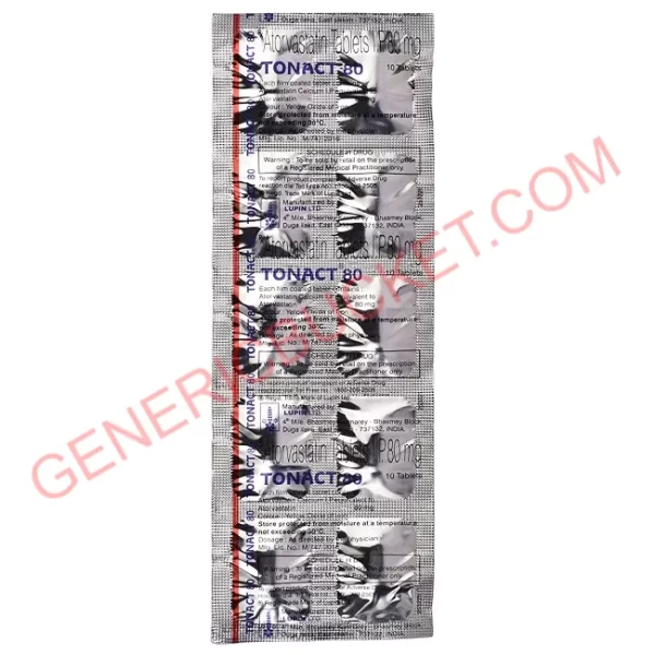 TONACT 80 MG TABLET 10