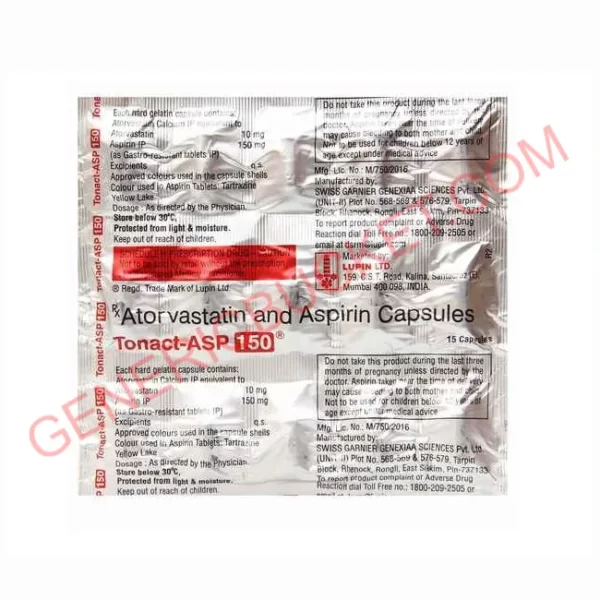 TONACT ASP-150 10+150MG CAPSULE 15