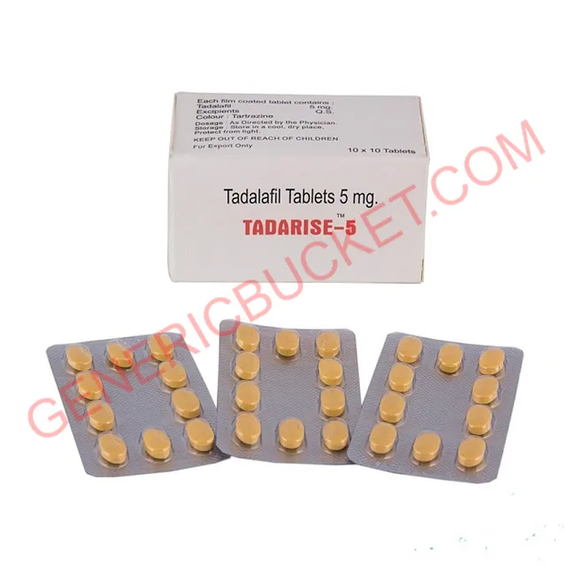 Tadarise 5mg Tablet | Tadalafil (5mg) | USA 5 TO 7 Days Delivery