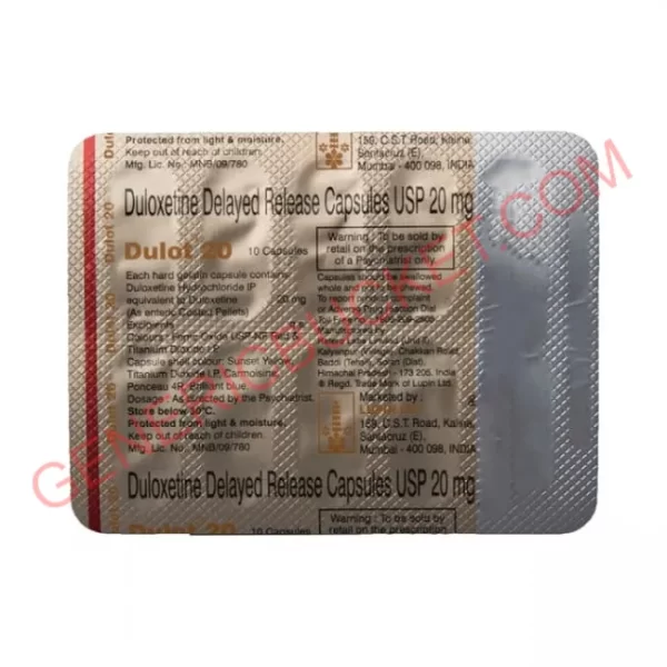 DULOT 20 MG CAPSULE 10