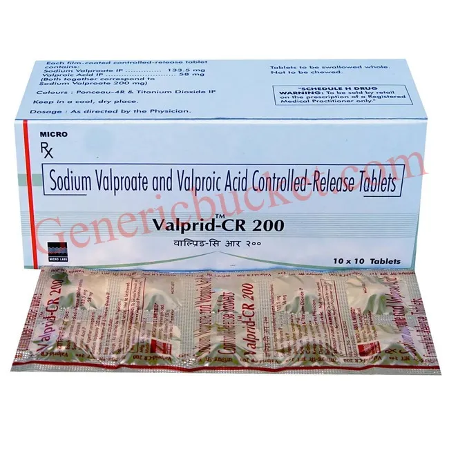 Valprid CR 200 Tablet (1)-ink Valprid CR 200 Tablet